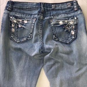 Washed out blue jeans